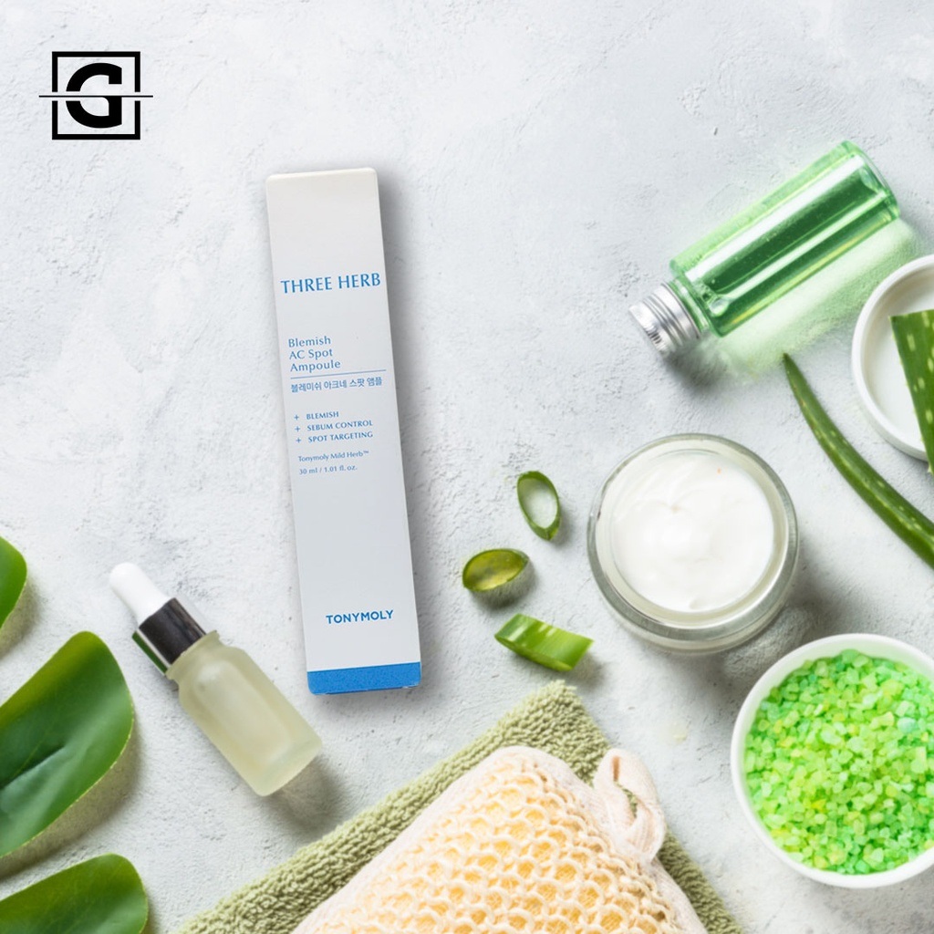 TONYMOLY SUERO DERMATOLOGICO ANTI ACNE + CERAMIDAS Y ACIDO HIALURONICO THREE HERB