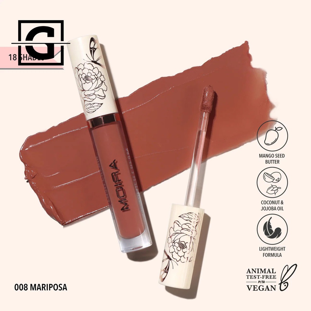 MOIRA LABIAL EN CREMA LIP PLUSH CREAM 08 MARIPOSA