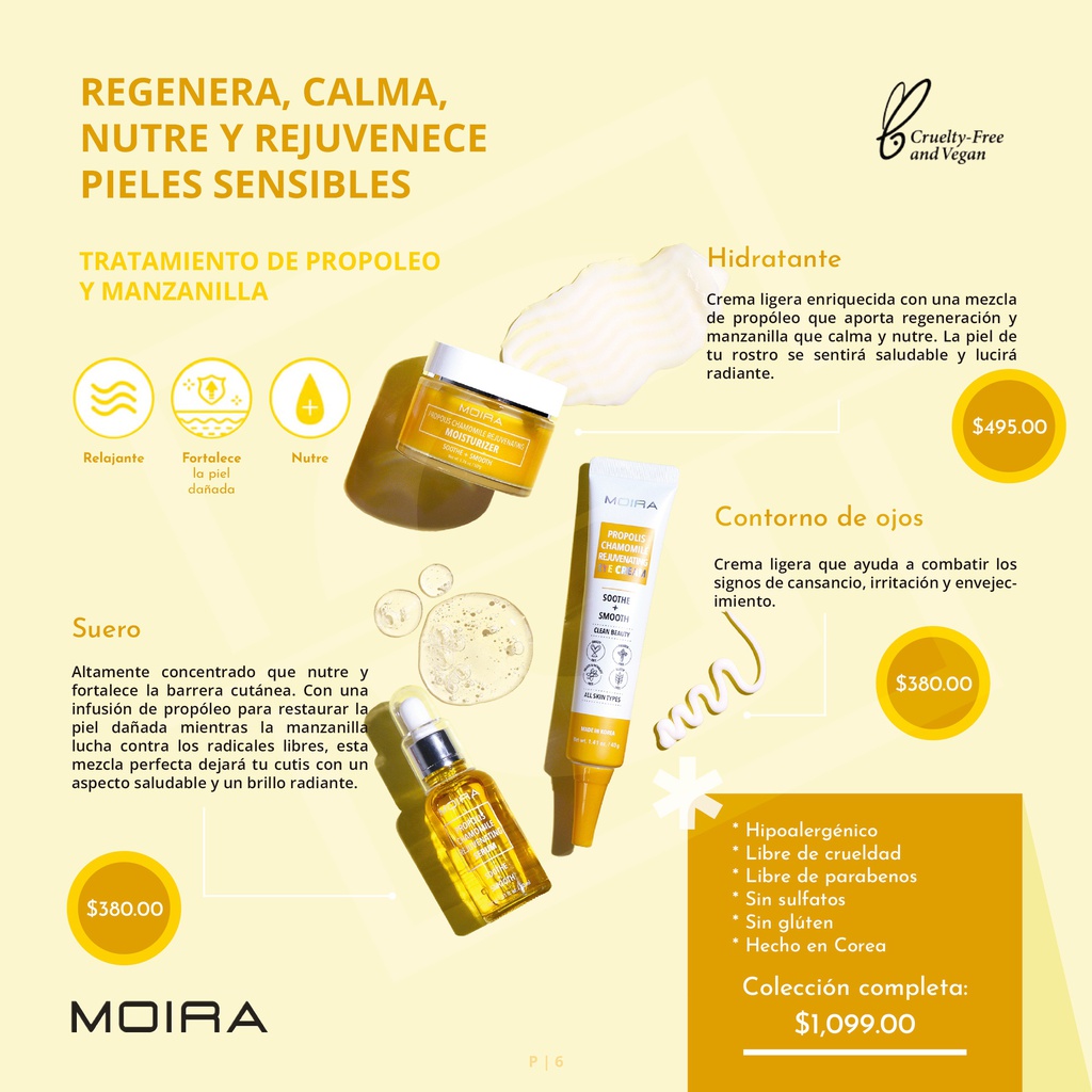 MOIRA TRATAMIENTO PARA LA PIEL CON PROPOLEO Y MANZANILLA