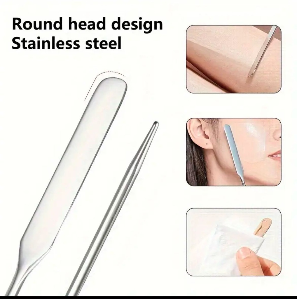 DAMOA &amp; KOCO ESPATULA DE ACERO INOXIDABLE PARA APLICAR MASCARILLAS