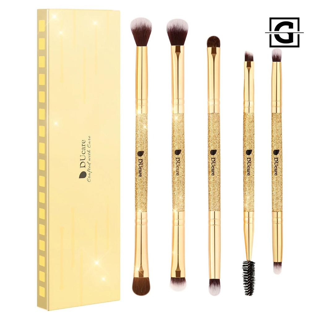 DUCARE SET DE 5 BROCHAS PARA OJOS CON DOBLE PUNTA AFTERGLOW