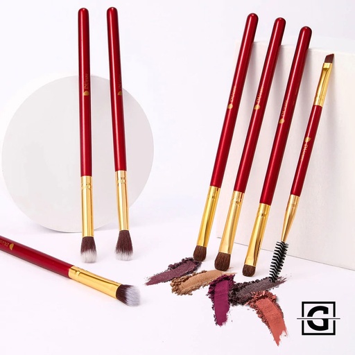 DUCARE SET DE 7 BROCHAS PARA MAQUILLAJE DE OJOS Y CEJAS EYESHADOW BLENDING