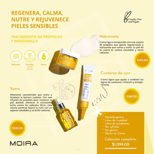 MOIRA TRATAMIENTO PARA LA PIEL CON PROPOLEO Y MANZANILLA