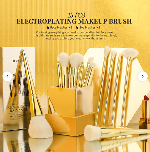 [6971651825073 DU-B1506] DUCARE SET DE 15 BROCHAS Y HOLDER SILVER GOLD RADIANCE