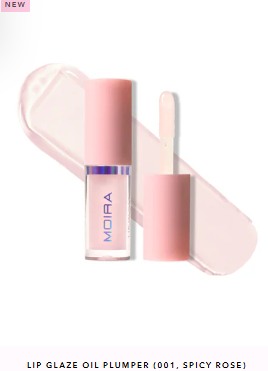 [840222311849 LOP001] MOIRA LABIAL HIDRATANTE LIP GLAZE OIL PLUMPER 01 SPICY ROSE