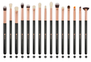 DUCARE SET DE 15 BROCHAS PARA MAQUILLAJE DE OJOS CLASSIC BLACK