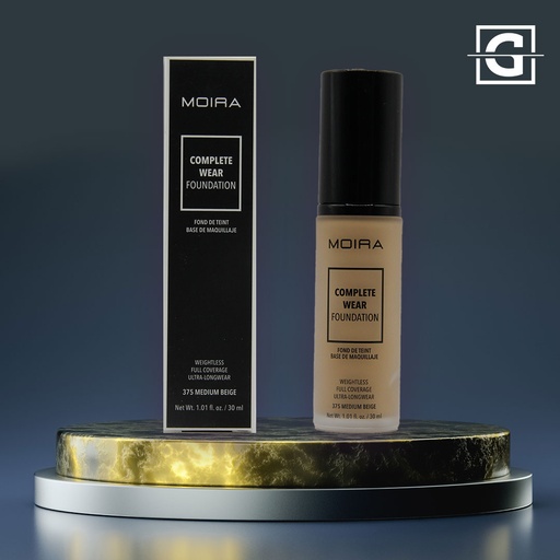 [840222300584 CWF375] MOIRA BASE DE MAQUILLAJE COMPLETE WEAR 375 MEDIUM BEIGE